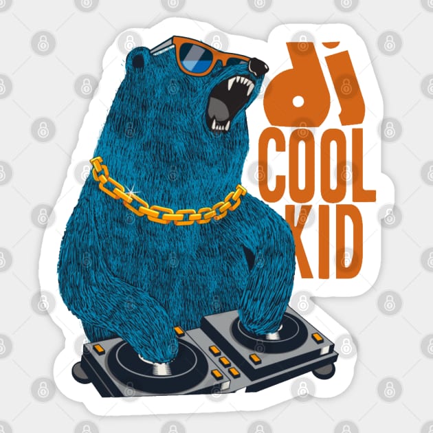 DJ Cool Kid Sticker by Mako Design 